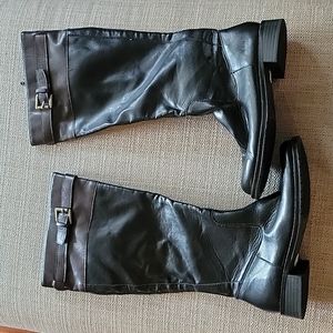 Black/Brown High Boots - Size 6.5